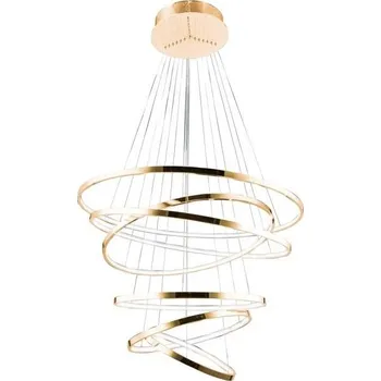 AZZARDO LED Závěsné svítidlo Azzardo Wheel 6 Long Dimm gold AZ2921 140W 8400lm 3000K IP20 85cm stmívatelné zlaté - AZZARDO AZZ AZ2921