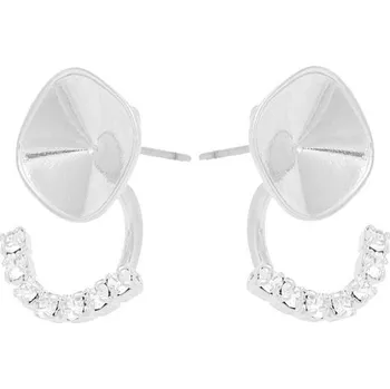 Náušnice Crystal-ZONE Náušnice DOUBLE square 10mm/strass rhodium