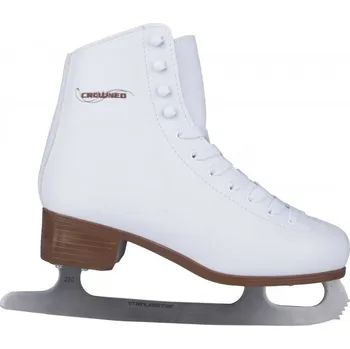 Dámské lední brusle Crowned LUXURY 37 Bílá, Hnědá