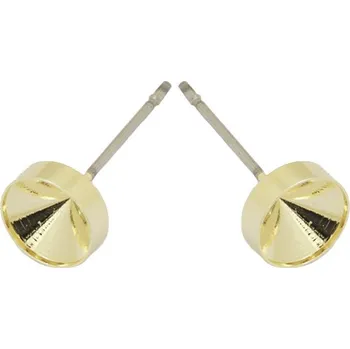 Náušnice Crystal-ZONE Náušnice trn Chaton ss29 gold plating 24kt