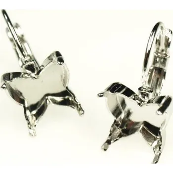 Náušnice Crystal-ZONE Náušnice KIDS Butterfly 10mm rhodium