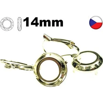 Náušnice Crystal-ZONE Náušnice Cosmic Ring 14mm krapny gold plating 24kt