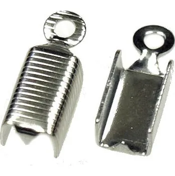 Materiál na výrobu šperku CZ Koncovka na kůži 3,5mm staré stříbro