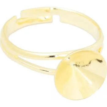 Prsten Crystal-ZONE Prsten Chaton light ss39 gold plating 24kt