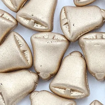 Korálek CZ Korálek mačkaný ZVONEČEK 17/14mm gold