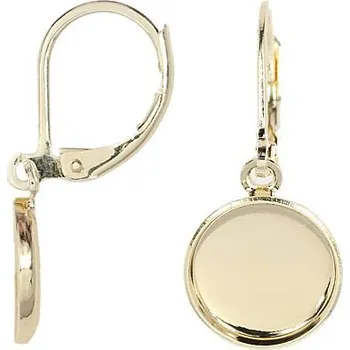 Náušnice Crystal-ZONE Náušnice bimbací Chess kruh 10mm gold plating 24kt