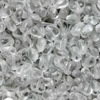 Korálek CZ Korálek mačkaný SRDÍČKO 6mm crystal