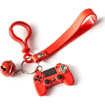 Přívěsek na klíče - joystick playstation Barva: Červená