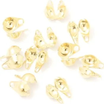 Materiál na výrobu šperku Crystal-ZONE Kalota boční 3mm s očkem chirurgická ocel gold plating 24kt