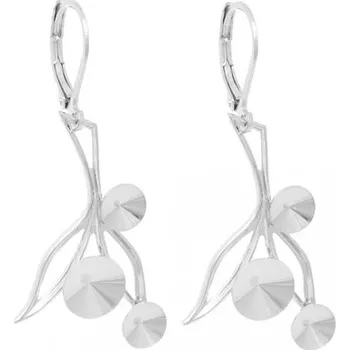 Náušnice Crystal-ZONE Náušnice bimbací VĚTVIČKA Rivoli 2x6mm+1x8mm rhodium