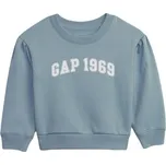 Dětská mikina GAP IE LOGO 2Y Světle modrá, Bílá