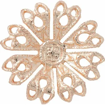 Materiál na výrobu šperku CZ Filigrán KYTKA 13mm Rose Gold