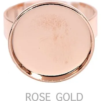 Prsten Crystal-ZONE Prsten crystalROCKS 15mm rose gold