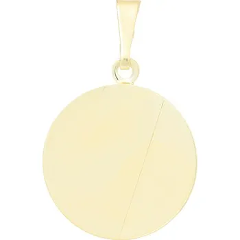 Přívěsek Crystal-ZONE Přívěsek ploška Kruh 10mm gold plating 24kt