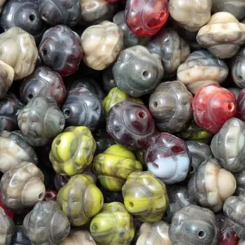 Korálek CZ Korálek mačkaný HNÍZDO 9mm barevný mix 10g