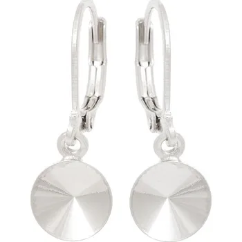 Náušnice Crystal-ZONE Náušnice klapka bimbací Rivoli 8mm rhodium