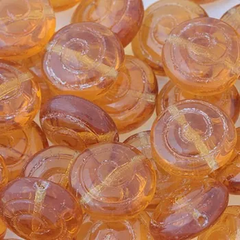 Korálek CZ Korálek mačkaný ŠNEK 13mm topaz