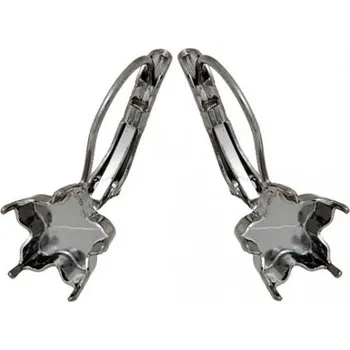 Náušnice Crystal-ZONE Náušnice Flower ruthenium