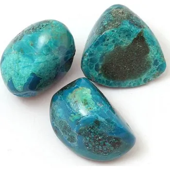Drahý kámen Chryzokol tromlovaný L 2cm (1ks)
