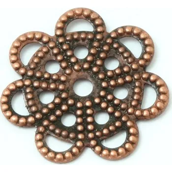 Materiál na výrobu šperku Crystal-ZONE Filigrán kytka 12mm stará měď