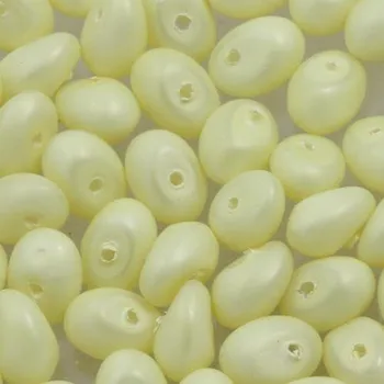 Korálek CZ Vosková perle KAPKA 8/6mm pastel yellow