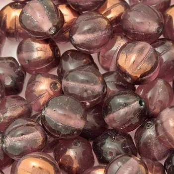 Korálek CZ Korálek mačkaný MELOUNEK 8mm fialová COP