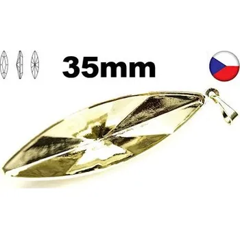 Přívěsek Crystal-ZONE Přívěsek Navette 35mm gold plating 24kt
