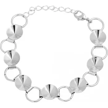 Náramek Crystal-ZONE Náramek Rivoli 7x12mm rhodium