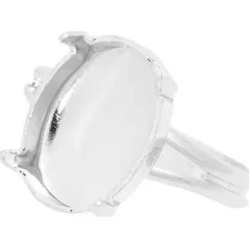 Prsten Crystal-ZONE Prsten Ovál 14/10mm rhodium
