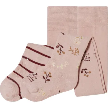 Dívčí oblečení lupilu® Dívčí punčochové kalhoty na lezení s BIO bavlnou, 2 kusy (86/92, světle růžová)