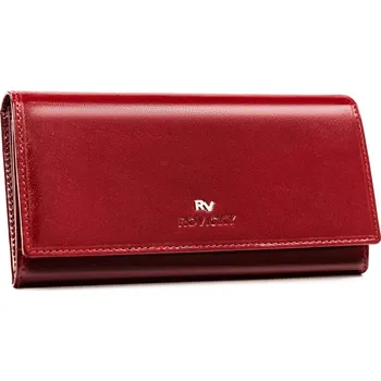 Peněženka Velká, kožená dámská peněženka se zapínáním na druk