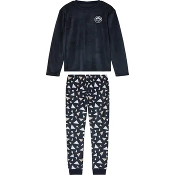 Chlapecké oblečení pepperts!® Chlapecké plyšové pyžamo (158/164, navy modrá)
