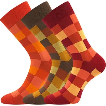 Pánské ponožky DEKOSTKAN barevné společenské ponožky Lonka 3 páry