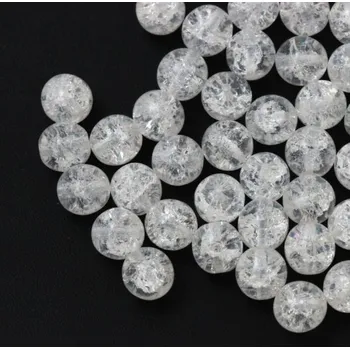 Korálek CZ Korálek práskaný kulička 8mm crystal 00030