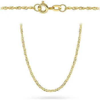 Hodinky Řetěz Bonore Délka 50 cm- Šířka 1 mm - Zlato 585 - Typ Singapur 181107