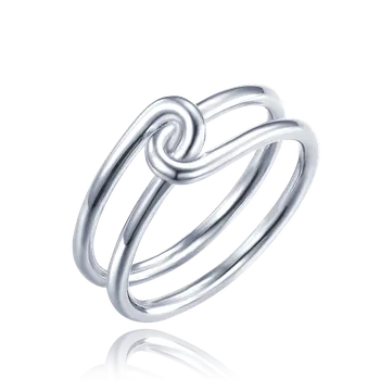 Prsten 0189 MINET Dvojitý stříbrný prsten Velikost: 53, Váha: 3