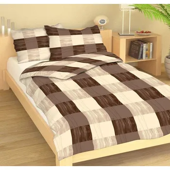 Povlečení Bavlněné povlečení Kůra hnědá Uzávěr: Mandlovací knoflík