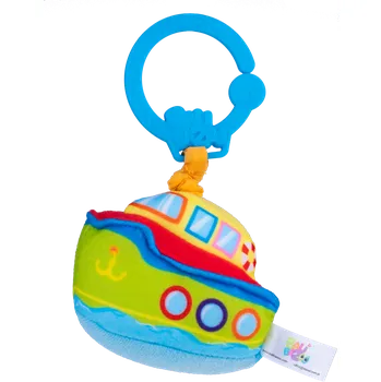 Hračka pro nejmenší Bali Bazoo Závěsná hračka s vibrací - Loďka, modrá