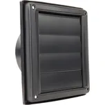 Větrací žaluzie šerné s přírubou Ø 125 mm, 180 x 180 mm