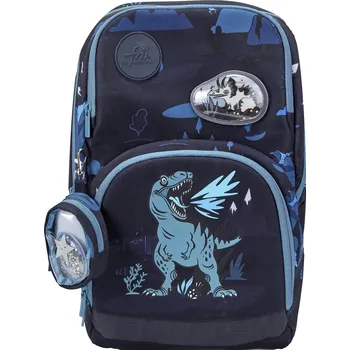 Školní batoh FRII OF NORWAY Ergonomický školní batoh Easy 22 L, Dinosaur Dark Blue