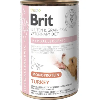 Brit VD Dog GF Hypoallergenic Mono Protein Turkey konzerva 12x 400 g