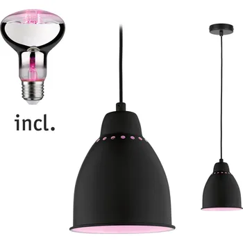 PAULMANN Neordic set závěsné svítidlo Hilla + LED reflektor E27 černá stmívatelné kov / 230V 6,5W 1300K - PAULMANN P 5116