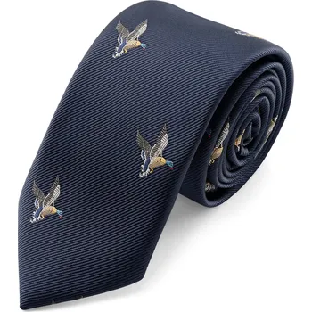 Kravata Zoikos | 7cm námořnicky modrá kravata s kachnami - Trendhim