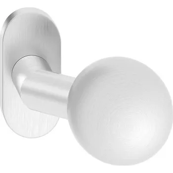 Dveřní kování Koule oválný štít vyhnutá nerez SGOW Pevná