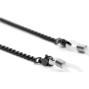 Sluneční brýle Černý kostičkovaný řetízek na sluneční brýle z&nbsp;nerezové oceli - Trendhim