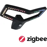 PAULMANN LED venkovní nástěnné svítidlo Smart Home Zigbee 3.0 Alara pohybové čidlo IP44 hranaté 375x270mm RGBW+ 10W 230V antracit kov - PAULMANN P 94793