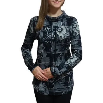 Dámská halenka Kepa style Delší halenka Kepa modrá s květy velikosti Kepa: 40