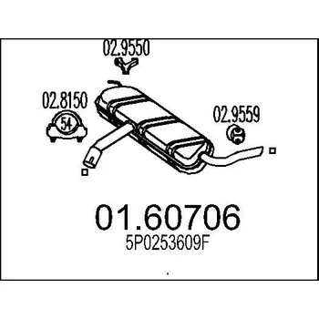 Auto-moto Zadní tlumič výfuku MTS 01.60706