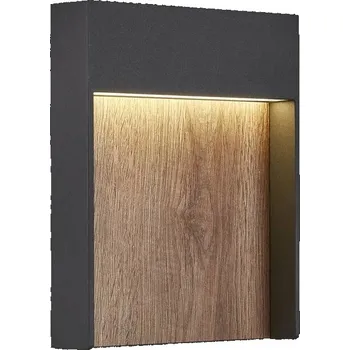 Venkovní osvětlení SLV - BIG WHITE FLATT Outdoor, nástěnné LED svítidlo, 3000K, IP65, antracitové/hnědé - BIG WHITE (SLV) LA 1002953