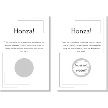 Party nádobí Personal Stírací los pro svědka - Simple Silver Barva: Zlatá